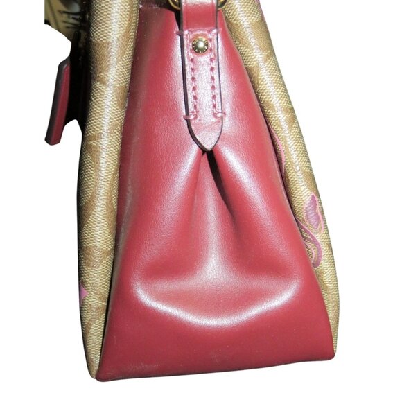 Coach Sage Mini Carryall In Signature Coated Canvas Desert Tulip Print Flocking - Picture 4 of 14